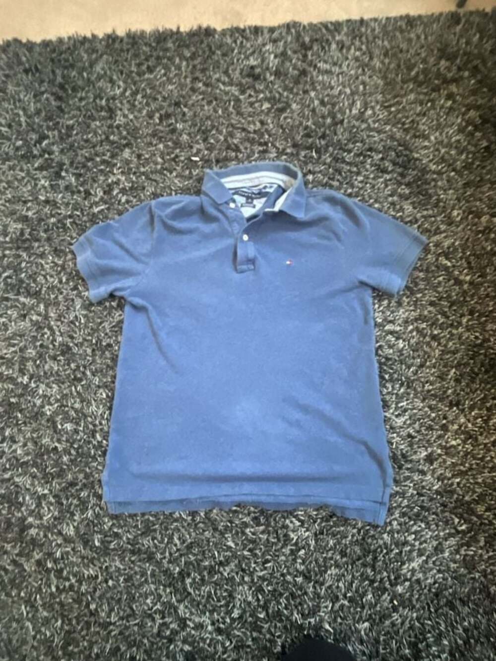 Tommy Hilfiger Classic Fit Short Sleeve Polo Shirt Blue Size M